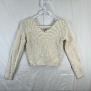 H&M Divided - XS - Heavy Women's Sweater - V Neck - Cream
